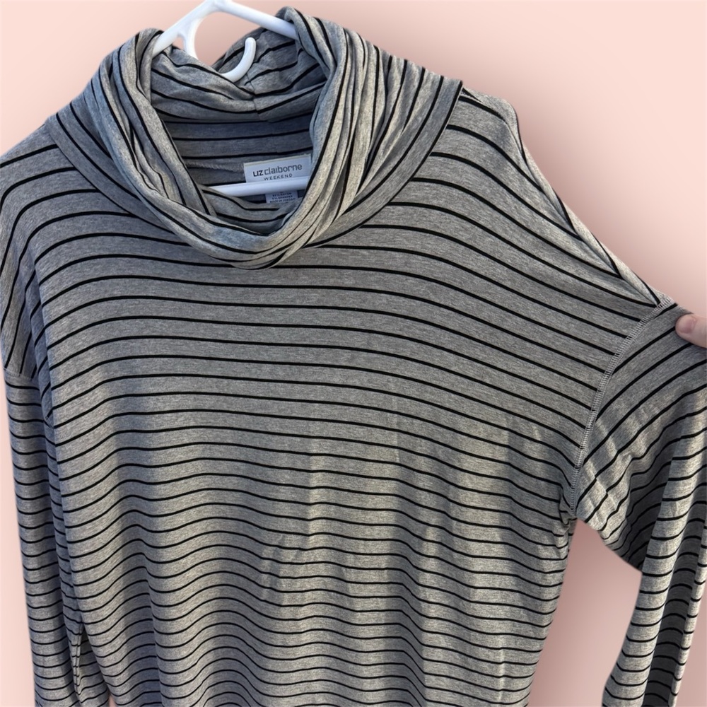 Liz Claiborne Long Sleeve Pullover Turtleneck Top - Picture 5 of 9